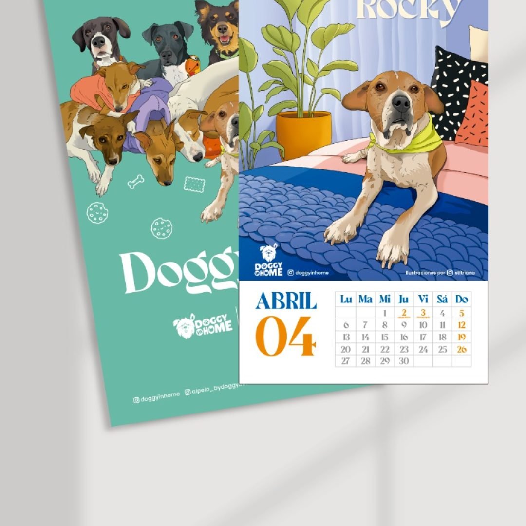 Calendario De Pared Doggy 2026